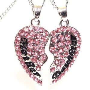 Mother Daughter Pendant Pink 20"…